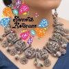 Lakshmi Silver Oxidised Matte Finished Necklace