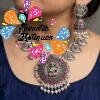 Lakshmi Silver Oxidised Matte Finished Necklace