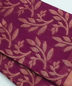 Magenta and Gold Silk Cotton Saree