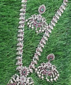 Peacock Silver Oxidised Matte Finished Harram Peacock Silver Oxidised Matte Finished Harram