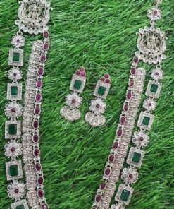 Lakshmi Coins Silver Oxidised Matte Finished Harram Lakshmi Coins Silver Oxidised Matte Finished Harram