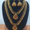 Golden Pearl Multi Colour Matte Finished Semi Combo Bridal Set
