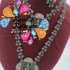 Lakshmi Pearl Silver Oxidised Matte Finished Semi Bridal Combo Set