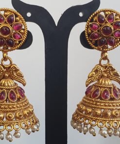 Peacock Multicolour Designer Matte Finished Jhumkha Peacock Multicolour Designer Matte Finished Jhumkha