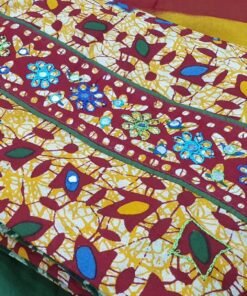 Yellow and Red Designer Shalwar Material