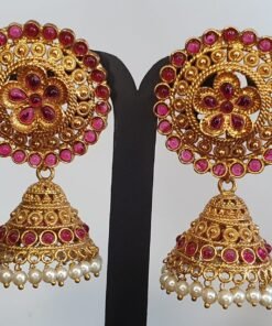 Flower Designer Matte Finished Jhumkha Flower Designer Matte Finished Jhumkha