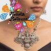 Lakshmi Pearl Silver Oxidised Matte Finished Harram