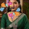 Lakshmi Green Pearl Silver Oxidised Matte Finished Harram Lakshmi Green Pearl Silver Oxidised Matte Finished Harram