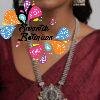Lakshmi Pearl Silver Oxidised Matte Finished Harram