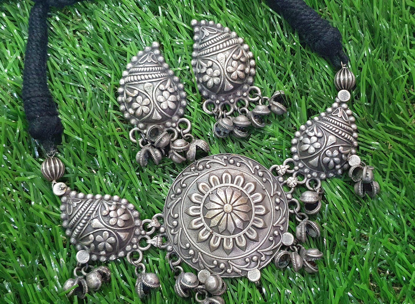 Black German Silver Oxidised Necklace Black German Silver Oxidised Necklace