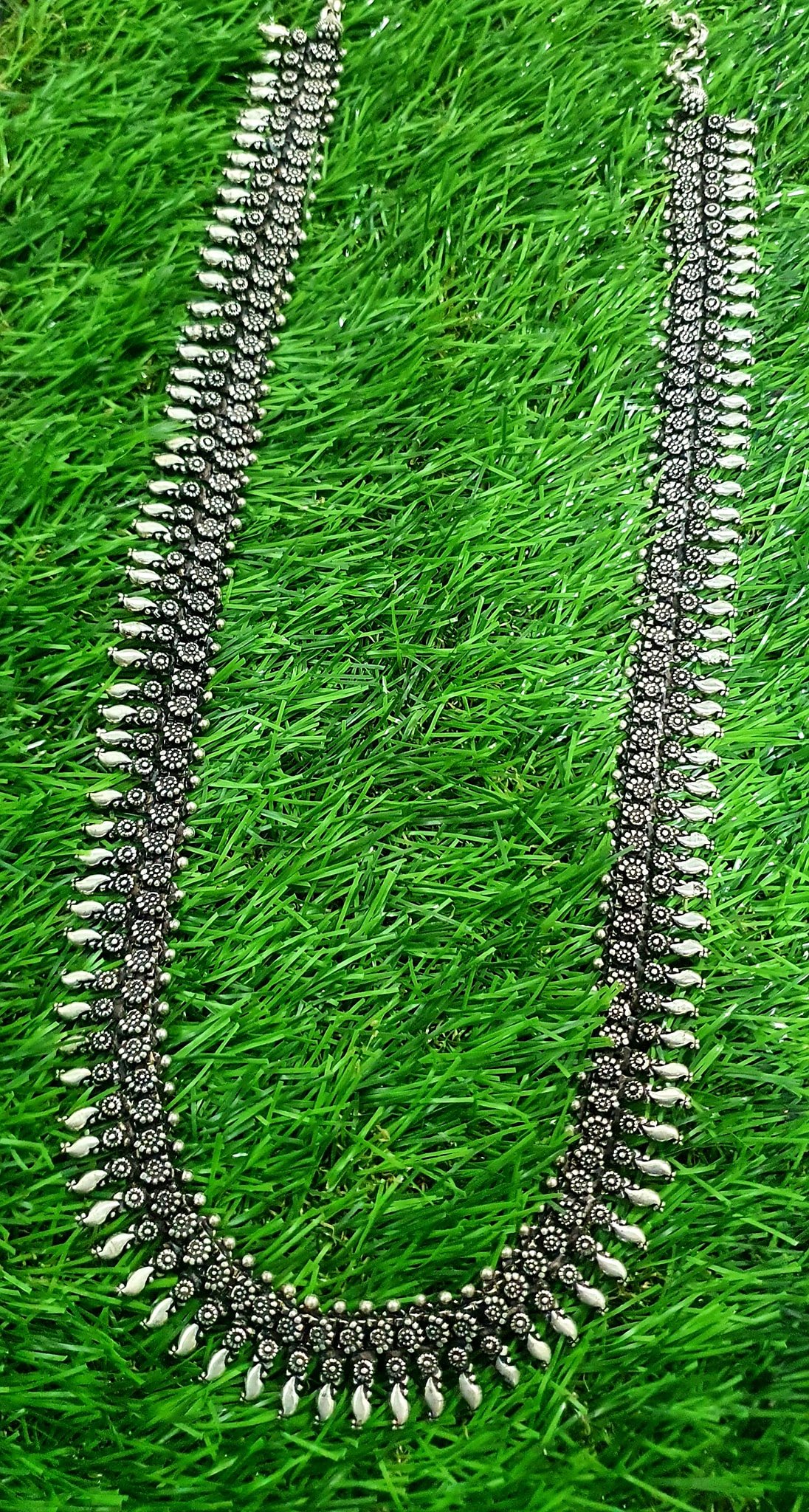 Traditional Mango Design Silver Oxidised Harram Traditional Mango Design Silver Oxidised Harram