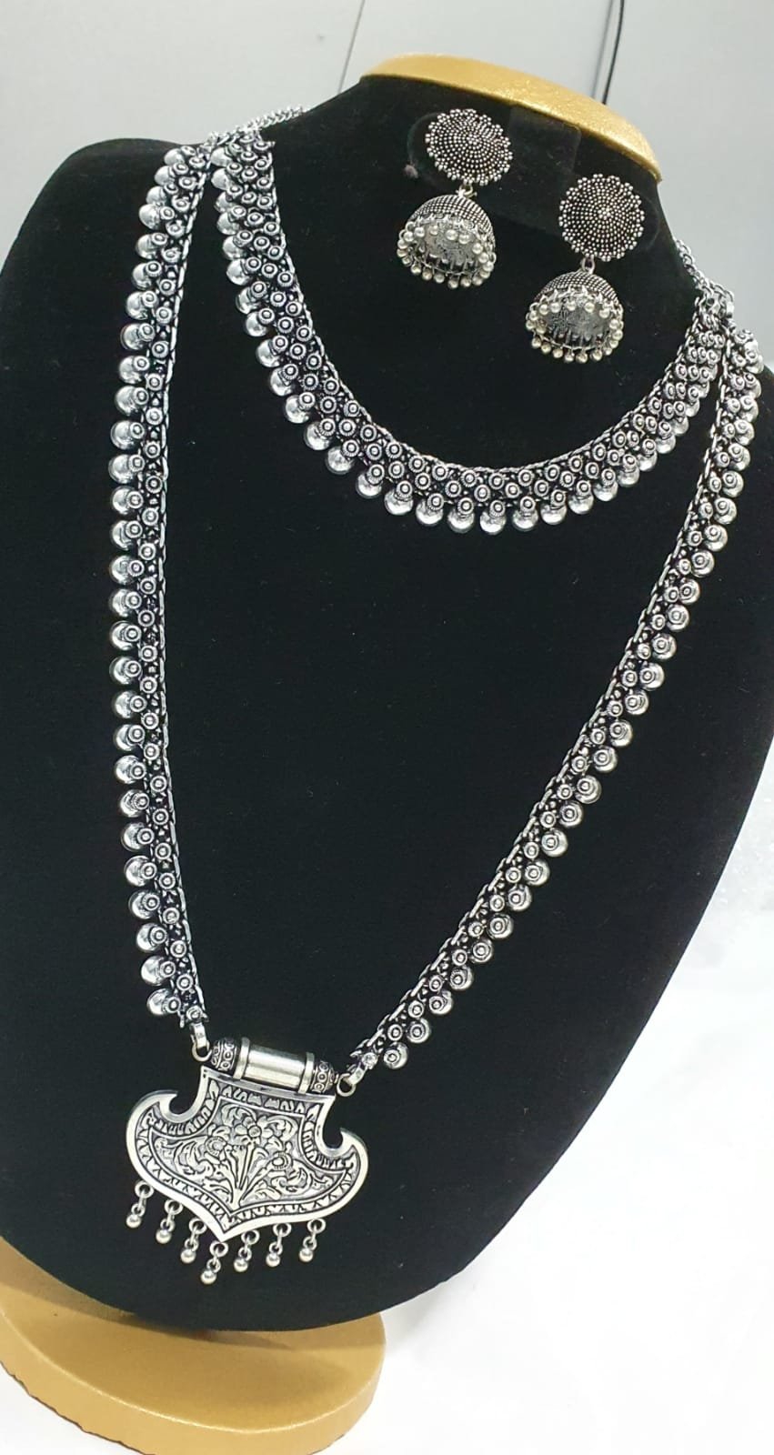 Greek Design Oxidised Silver Combo Set Greek Design Oxidised Silver Combo Set - Image 2