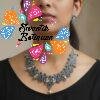 Ganesha With Blue Stones Silver Oxidised Necklace Ganesha With Blue Stones Silver Oxidised Necklace