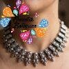 Leaf Design Silver Oxidised Necklace