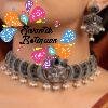 Goddess Black Silver Oxidised Necklace