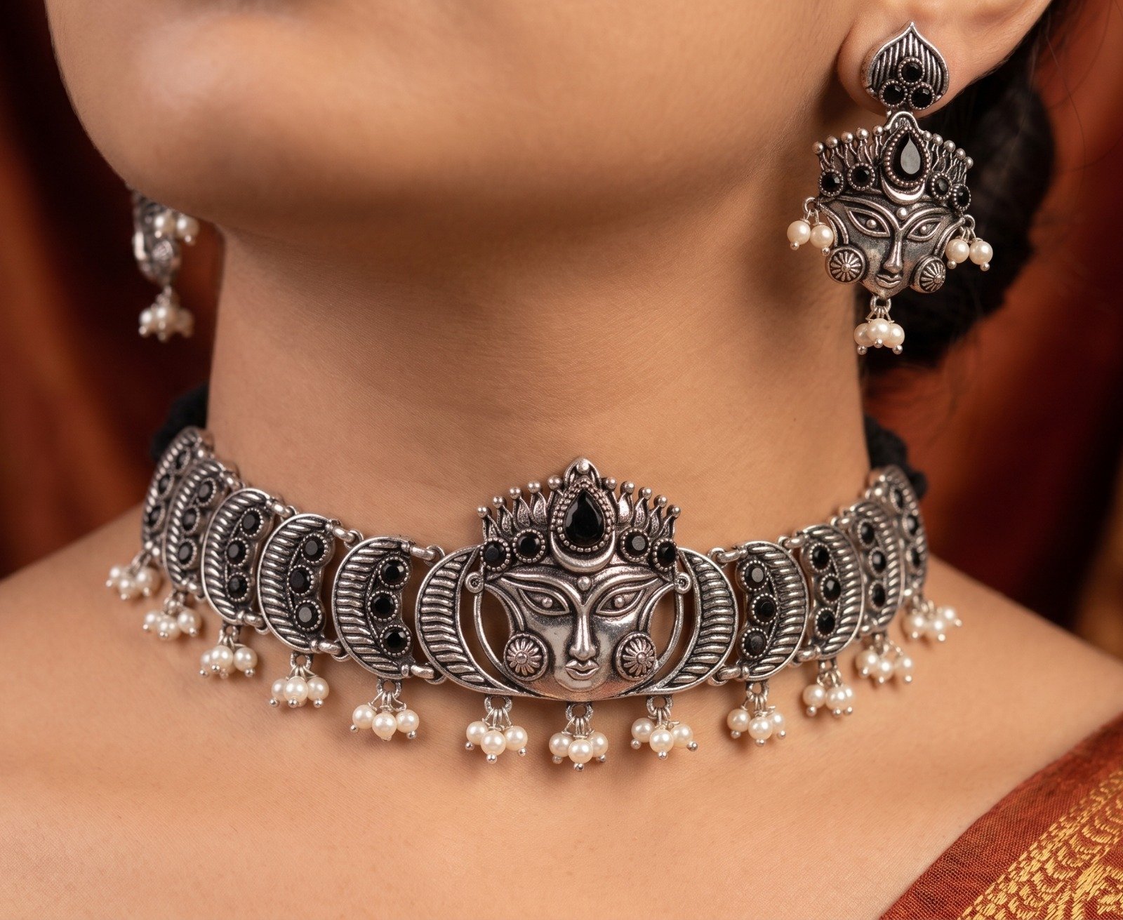Goddess Black Silver Oxidised Necklace Goddess Black Silver Oxidised Necklace