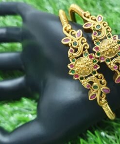 Lakshmi Coin Matte Finished Bangle set