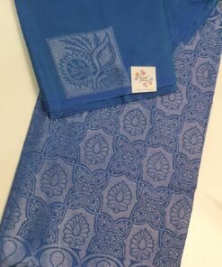 Light Shaded Blue and Silver Soft Silk Saree