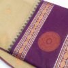 Off White and Purple Silk Cotton Saree Off White and Purple Silk Cotton Saree