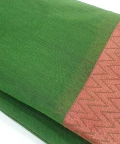 Light Green and Gold Silk Cotton Saree