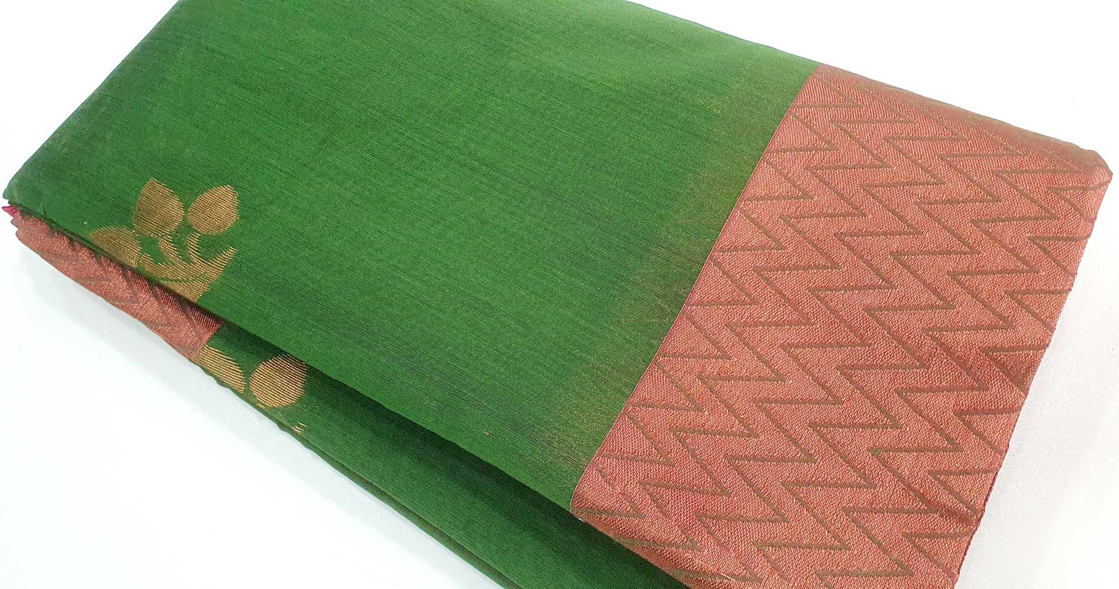Light Green and Gold Silk Cotton Saree Light Green and Gold Silk Cotton Saree