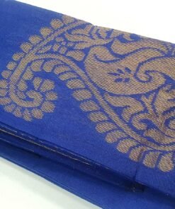 Royal Blue and Gold Silk Cotton Saree Royal Blue and Gold Silk Cotton Saree