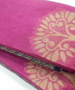 Pink and Blue Silk Cotton Sarees Pink and Blue Silk Cotton Sarees