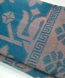 Peacock Green and Copper Silk Cotton Saree