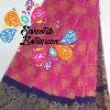 Pink and Blue Silk Cotton Sarees Pink and Blue Silk Cotton Sarees