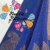 Royal Blue and Gold Silk Cotton Saree