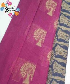 Pink and Blue Silk Cotton Sarees