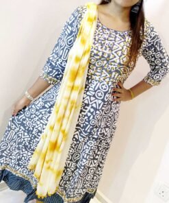 Grey and Yellow Ready-Made Shalwar Suit Grey and Yellow Ready-Made Shalwar Suit