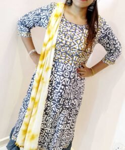 Grey and Yellow Ready-Made Shalwar Suit Grey and Yellow Ready-Made Shalwar Suit