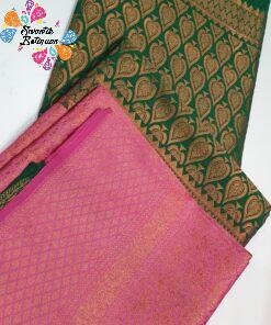 Pink and Green Premium Soft Silk Saree