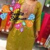 Light Olive Green Embroidery Side Open Kurthi Light Olive Green Embroidery Side Open Kurthi