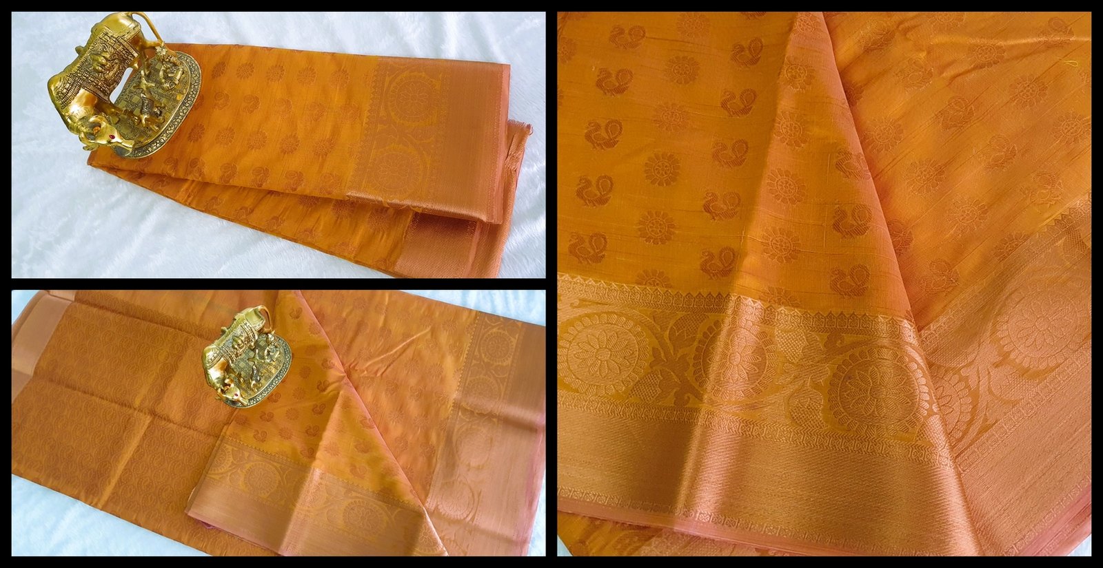 Golden Yellow and Gold Silk Cotton Saree Golden Yellow and Gold Silk Cotton Saree