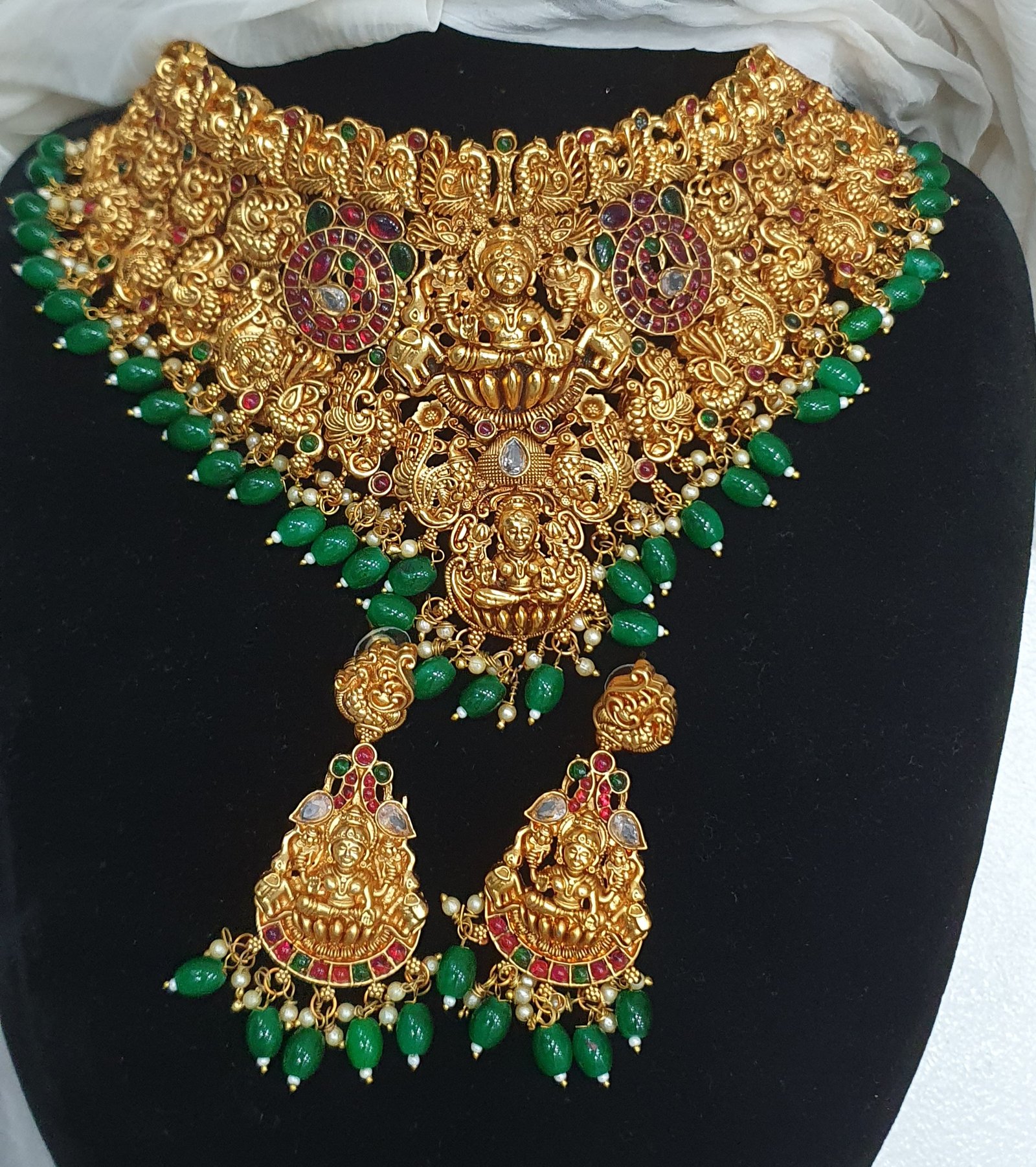 Lakshmi and Peacock Designer Necklace Lakshmi and Peacock Designer Necklace