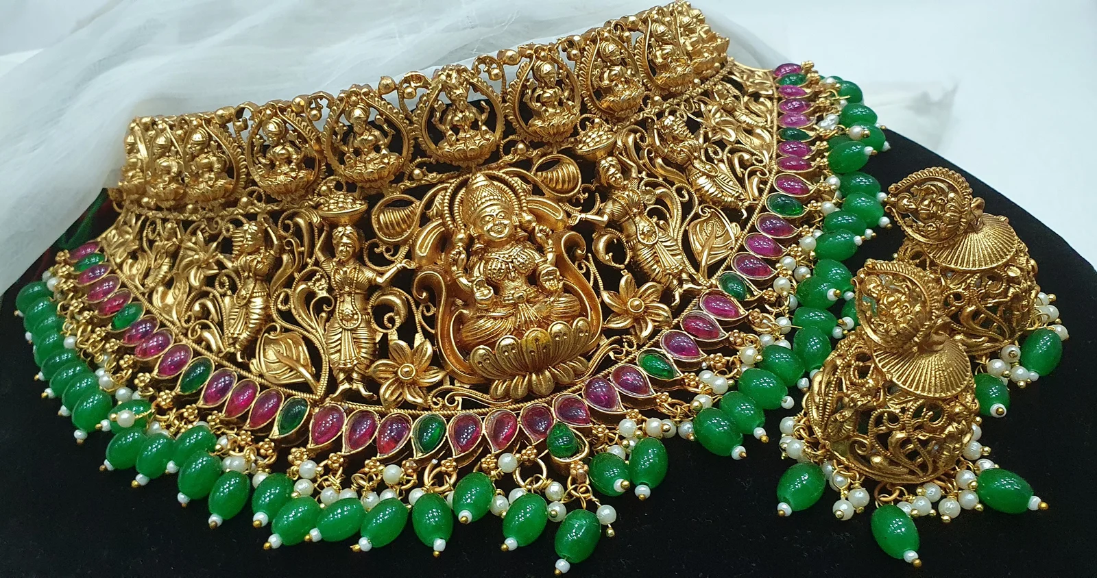 Lakshmi Designer Matte Finished Necklace Lakshmi Designer Matte Finished Necklace - Image 2