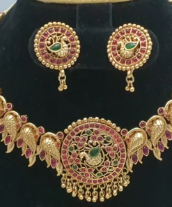 Alternative view of Swan Designer Matte Finished Necklace