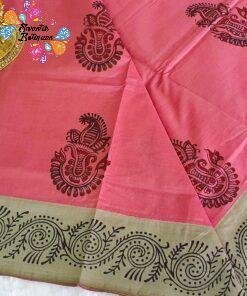 Light Pink and Butter Colour Shade Poly Cotton Casual Saree Light Pink and Butter Colour Shade Poly Cotton Casual Saree