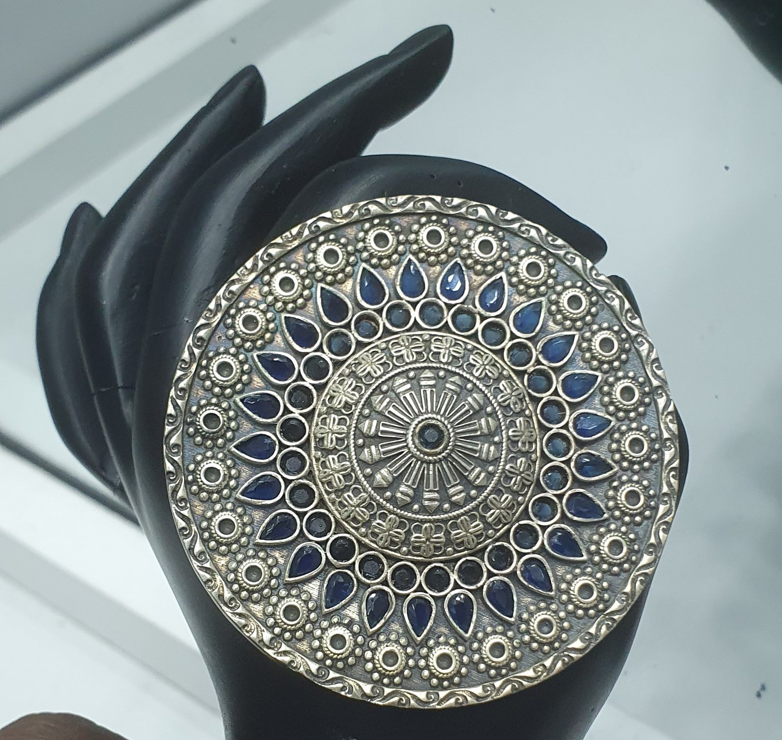 Blue Oxidised Silver Ring Blue Oxidised Silver Ring