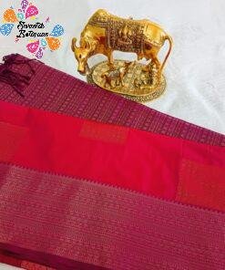 Orange and Pink Semi Silk Saree Orange and Pink Semi Silk Saree