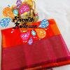 Orange and Pink Semi Silk Saree Orange and Pink Semi Silk Saree