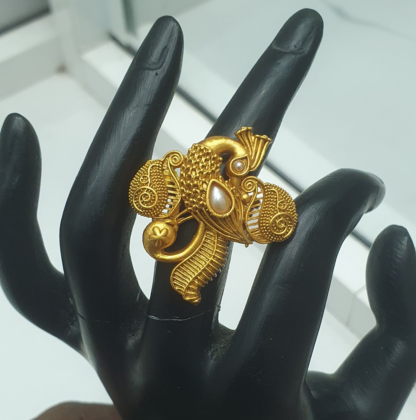 Peacock Designer Matte Finished Ring Peacock Designer Matte Finished Ring