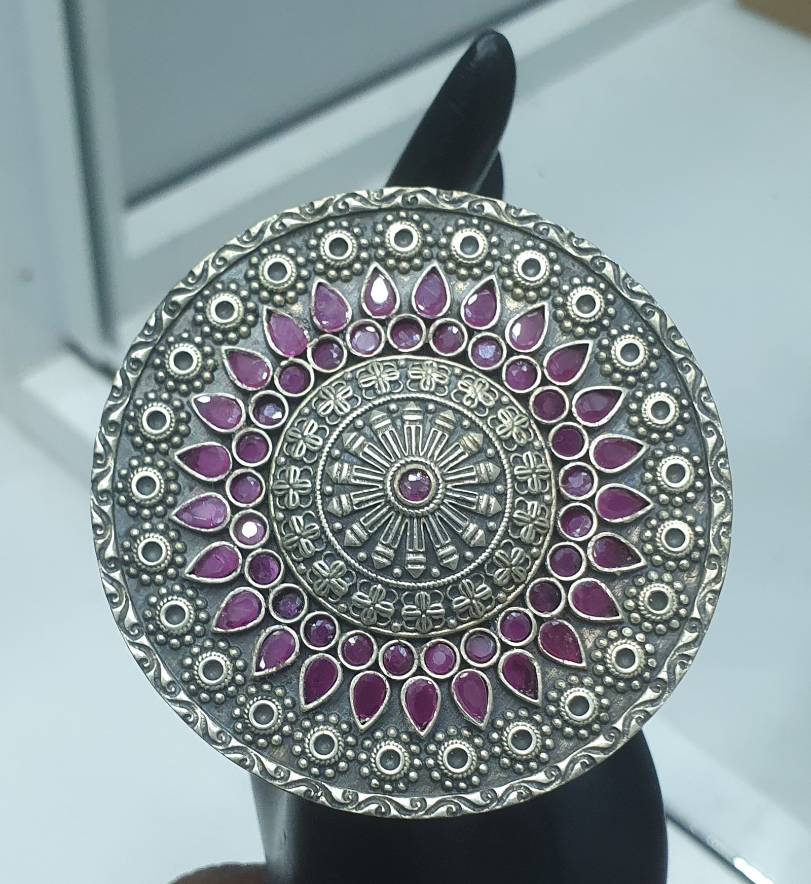 Stone Oxidized Silver Ring Stone Oxidized Silver Ring