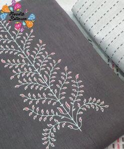 Tree Designer Black and Grey Shalwar Material