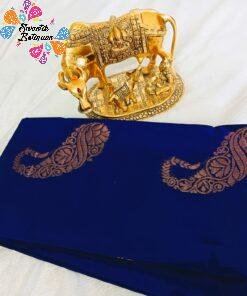 Mango Design Royal Blue Silk Cotton Saree