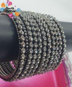 Oxidized Black Silver Bangles