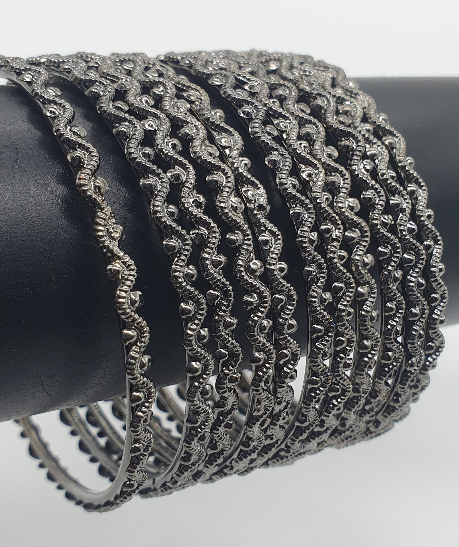 Oxidized Black Silver Bangles Oxidized Black Silver Bangles