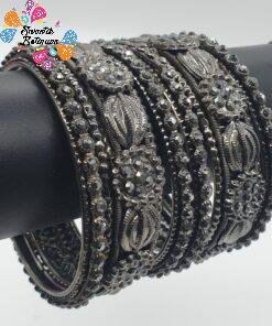 Oxidized Black Silver Bangles